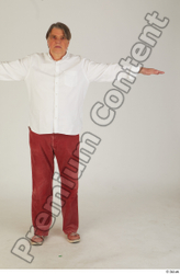 Whole Body Man T poses White Casual Chubby Standing Street photo references